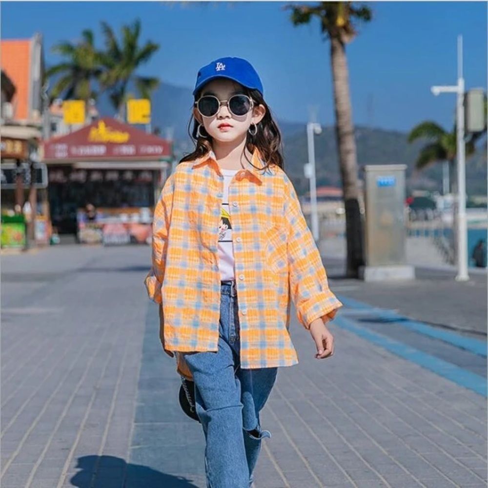 Long Sleeve plaid shirt Shacket Sz 12